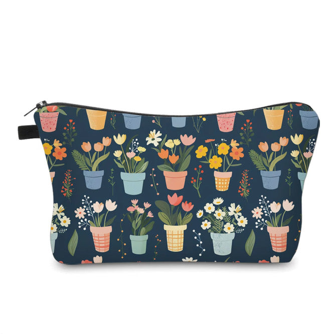 Pouch - Floral Colorful Potted Plants