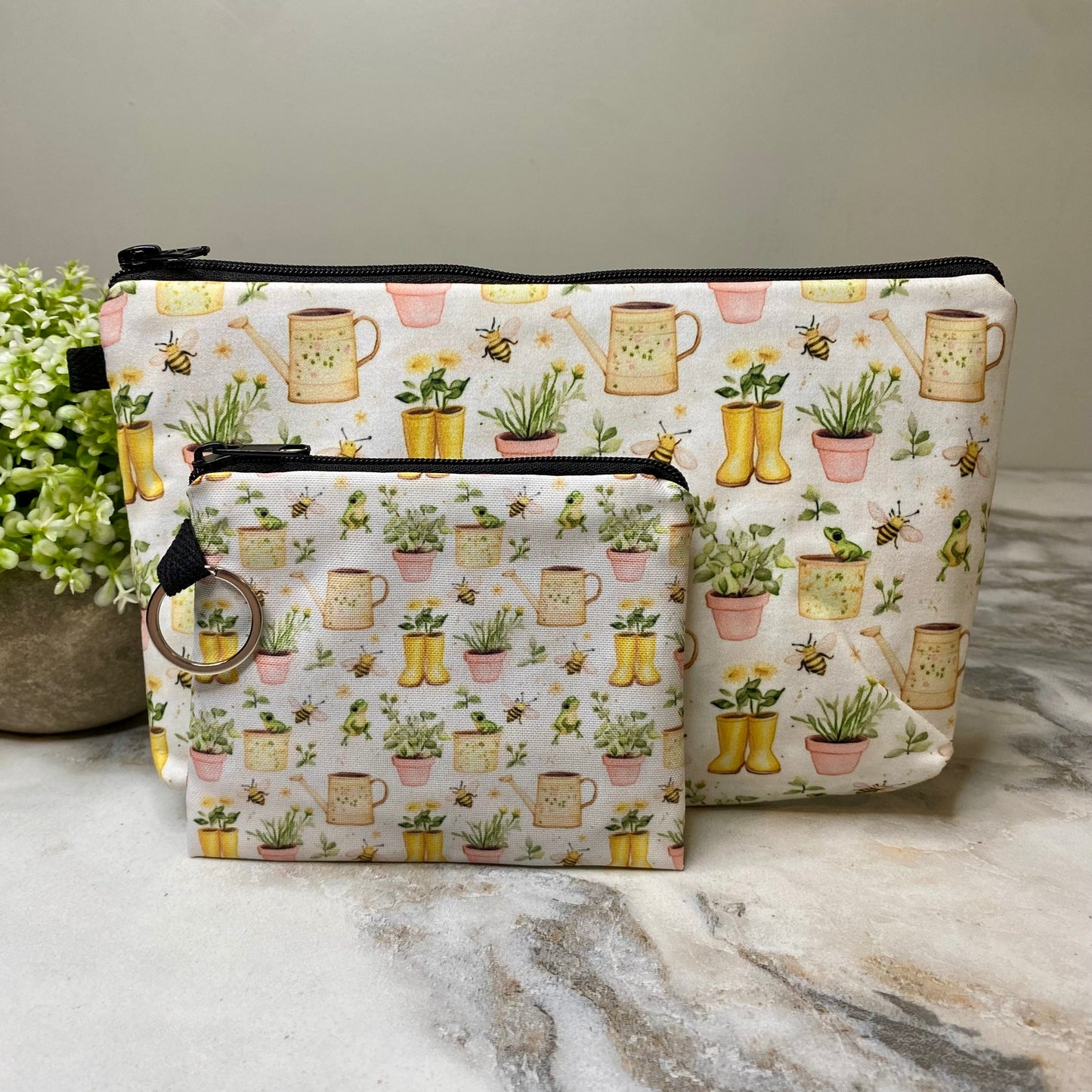 Pouch & Mini Pouch Bundled Set - Bee Frog Rain Boots