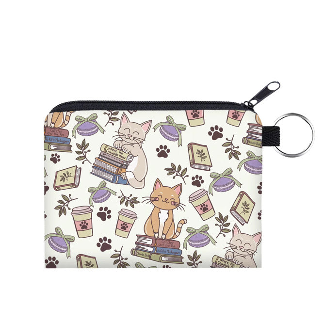 Mini Pouch - Cat Books