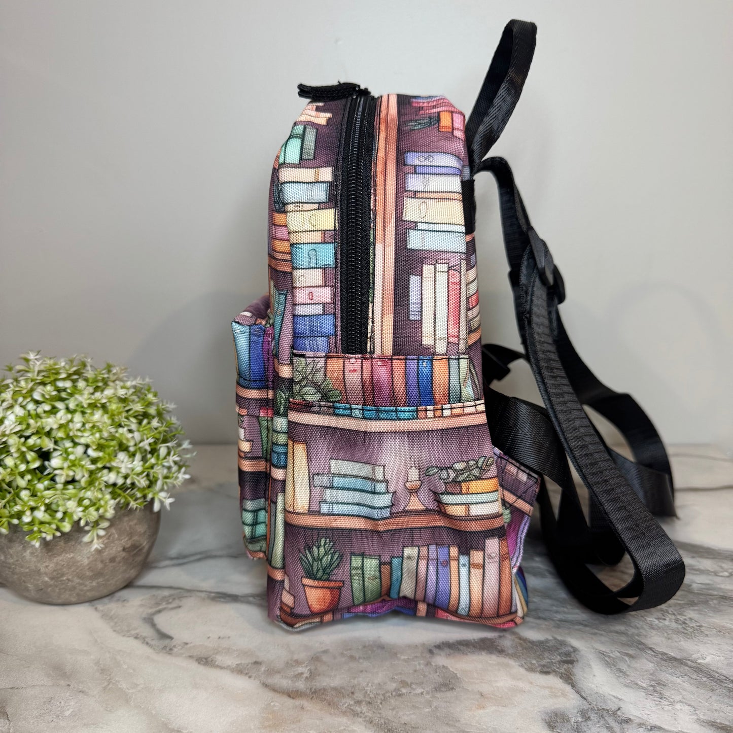 Mini Backpack - Book Shelves