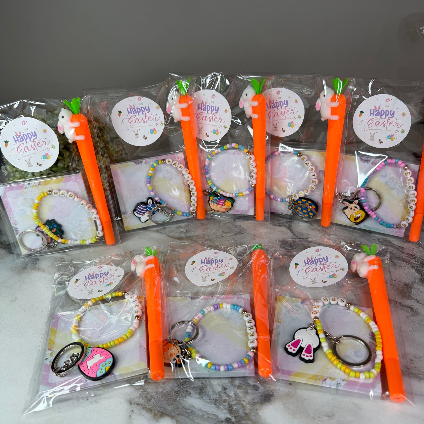 Bundled Set - Easter Pastel Egg, Bracelet + Keychain