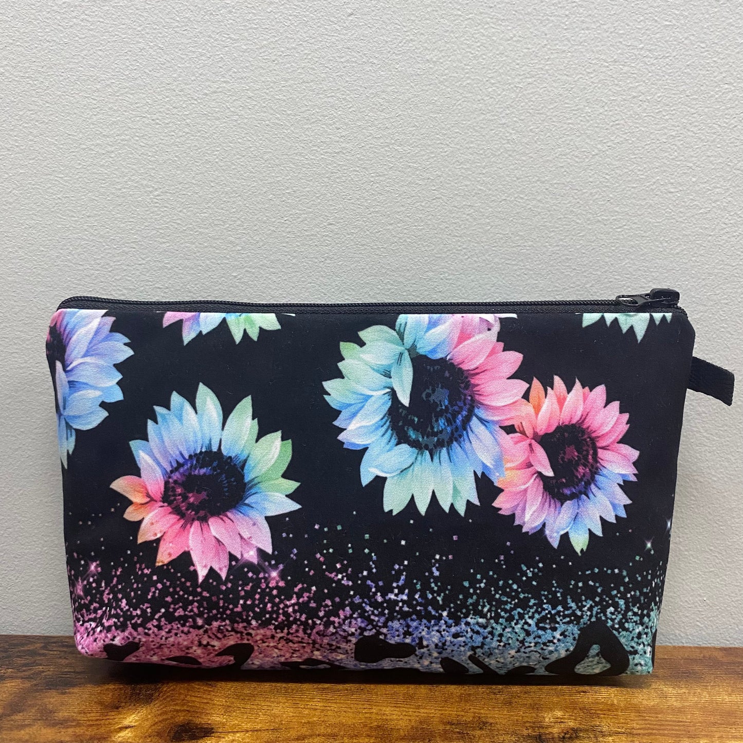Pouch - Sunflower Purple Pink Mint Rainbow Glitter