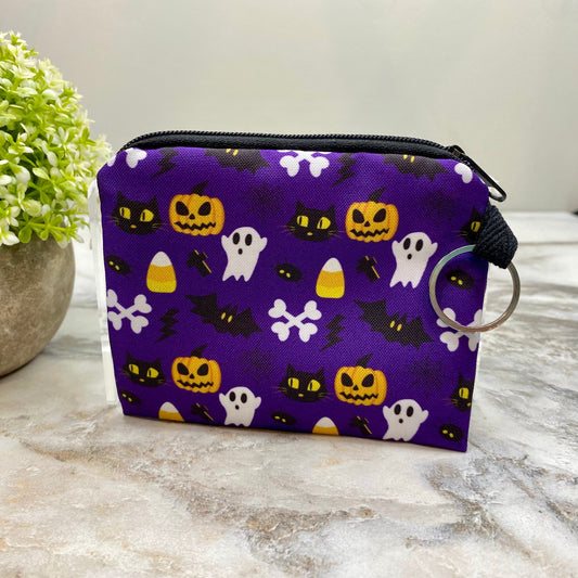 Mini Pouch - Halloween - Purple Halloween Characters