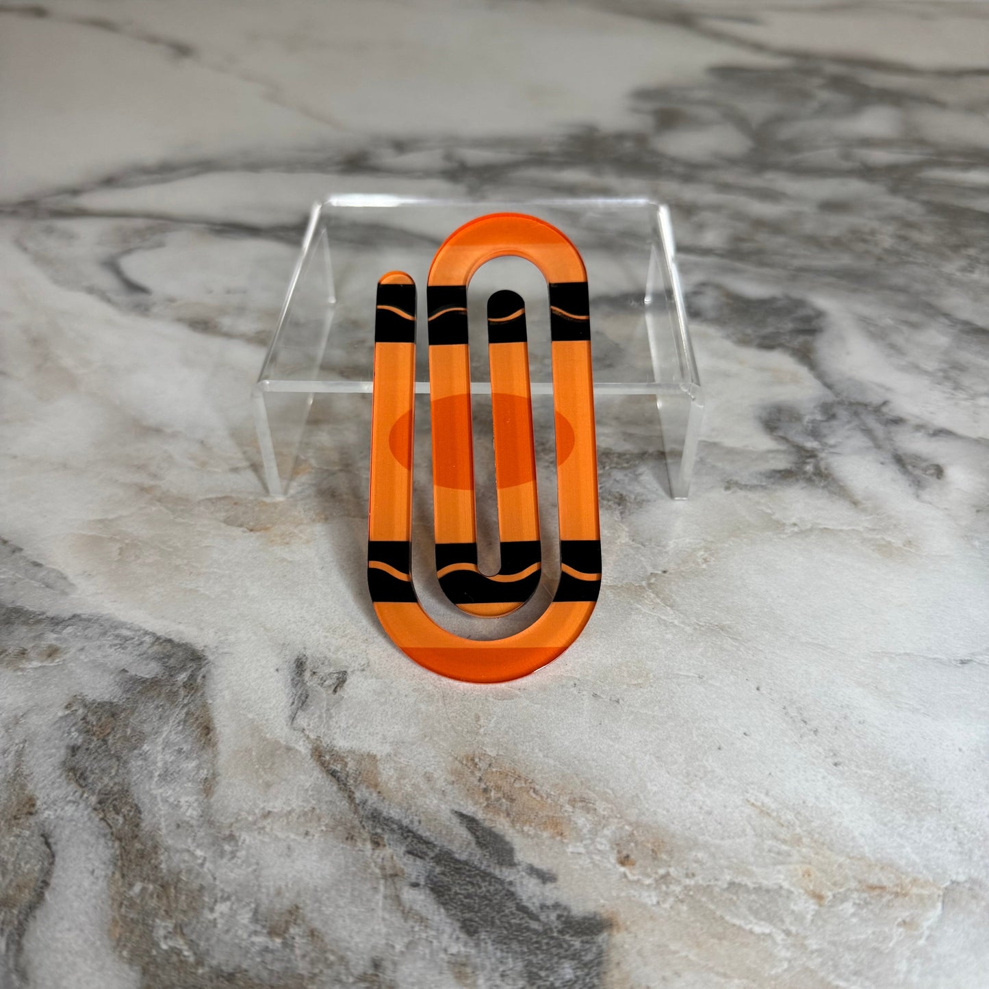 Jumbo Paperclip - Orange Crayon