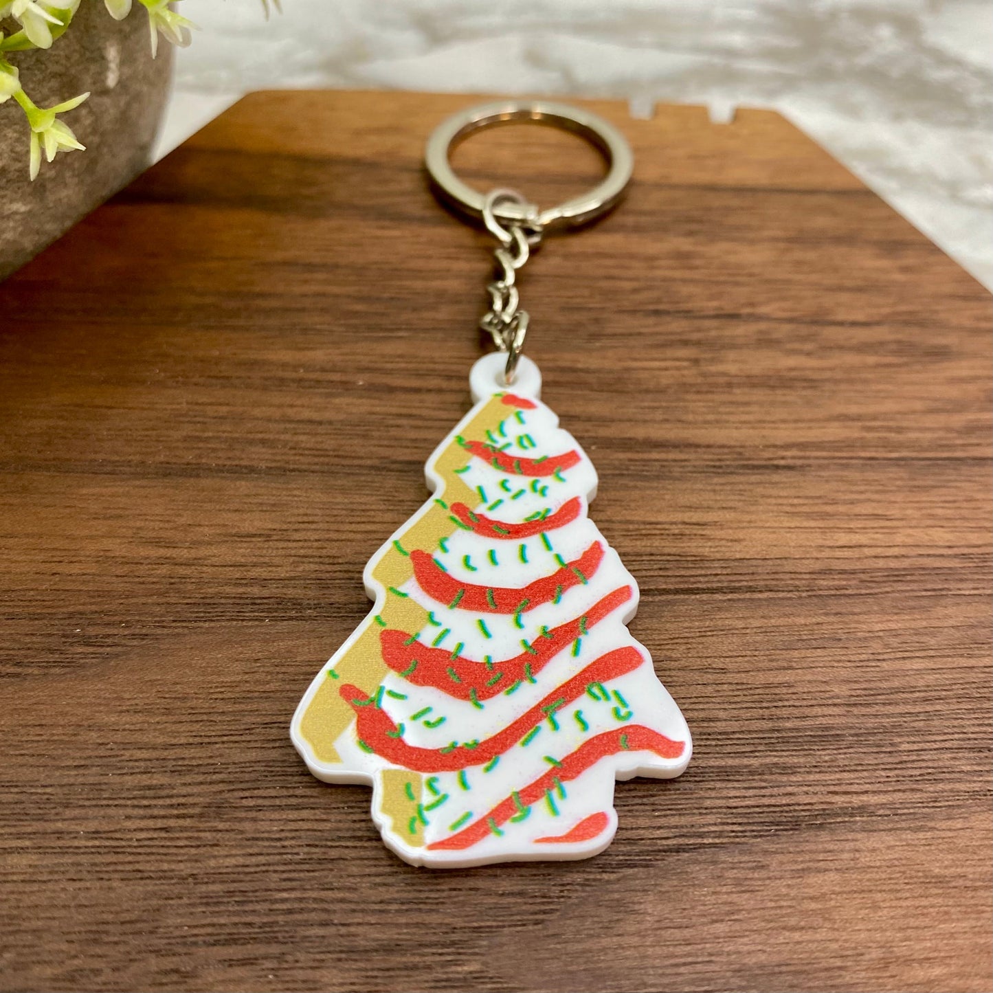 Keychain - Christmas Tree Cake