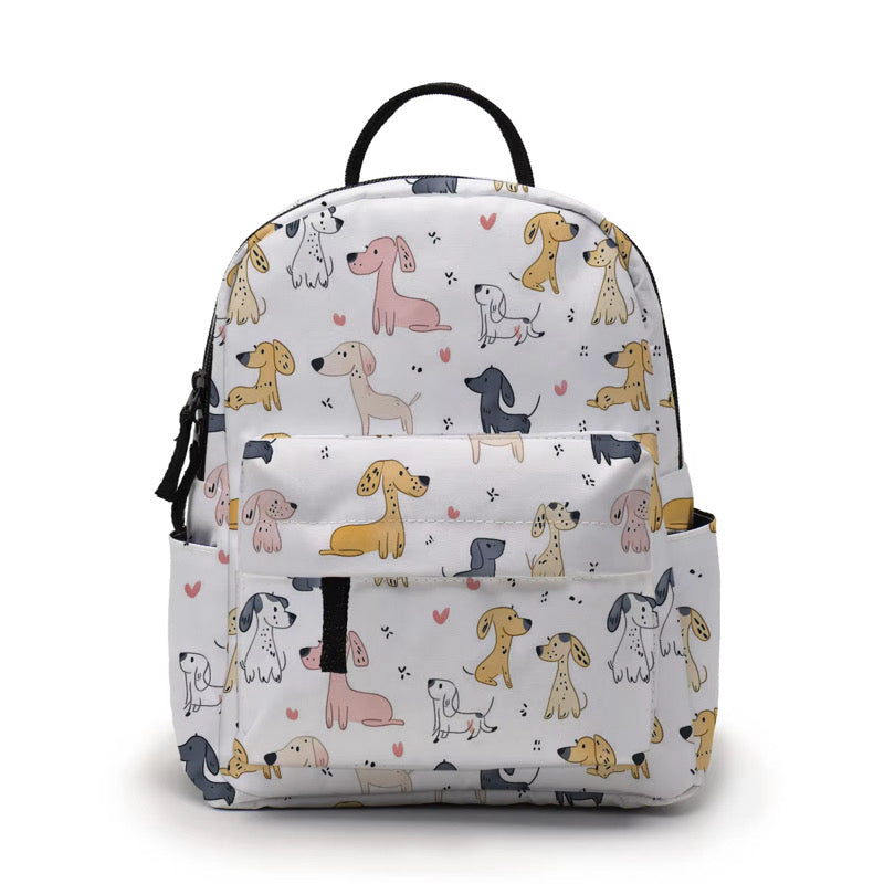 Mini Backpack - Dog Cartoon Dogs & Hearts