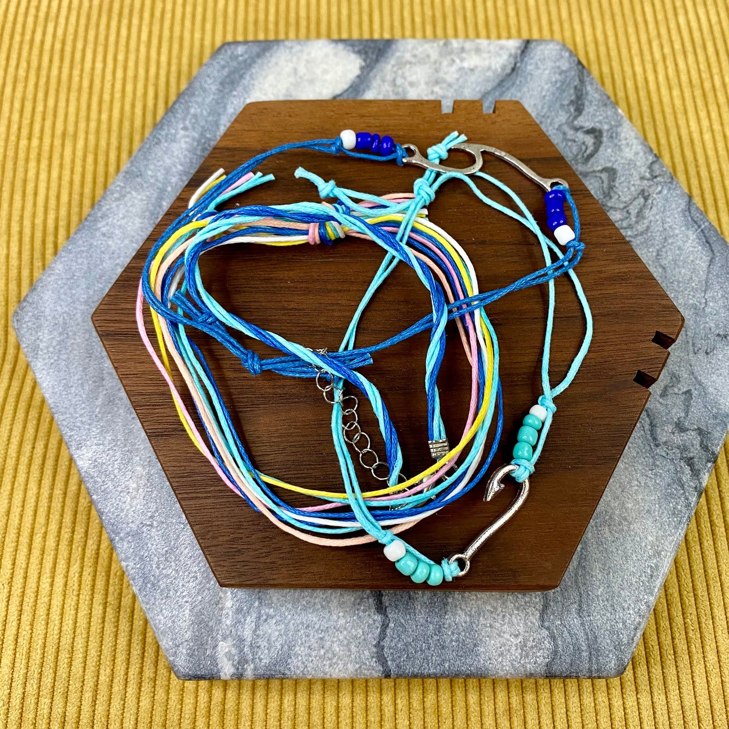 Bracelet Pack - Adjustable String Anchor Wave