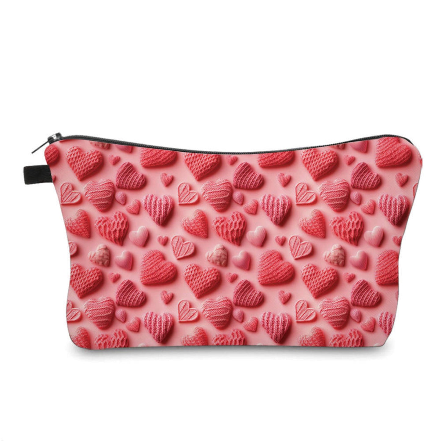 Pouch - Hearts, All Pink Knit