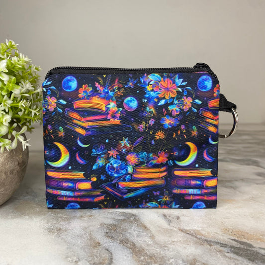 Mini Pouch - Books Neon Galaxy Moon