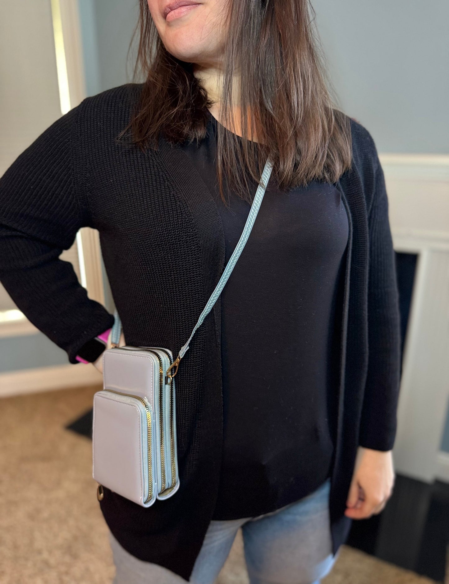 Ivy Crossbody Wallet + Purse - Grey