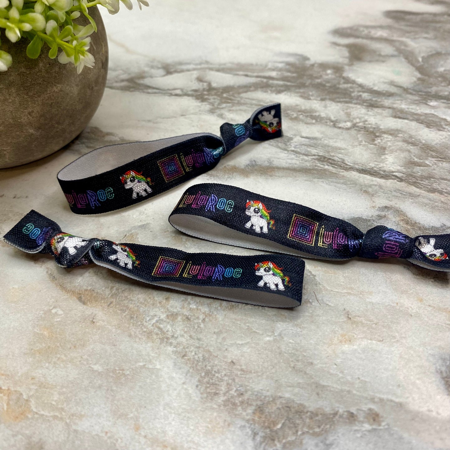 Hair Tie - Black Lularoe Unicorn