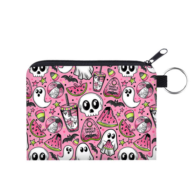 Mini Pouch - Halloween Fall - Watermelon Ghosts