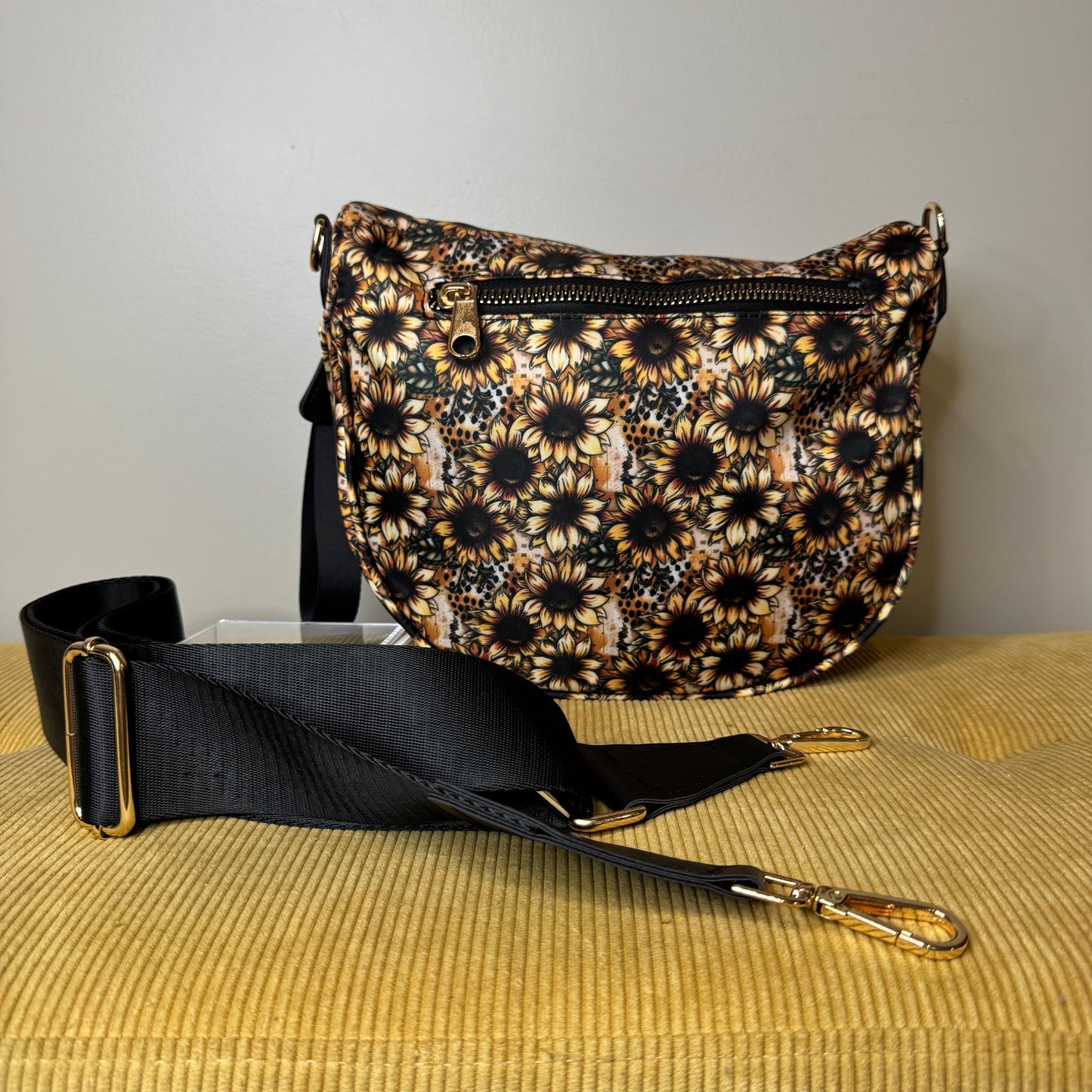 The Roni Nylon Crossbody - Sunflower Dot