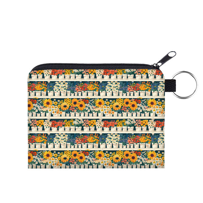 Mini Pouch - Sunflower Pots
