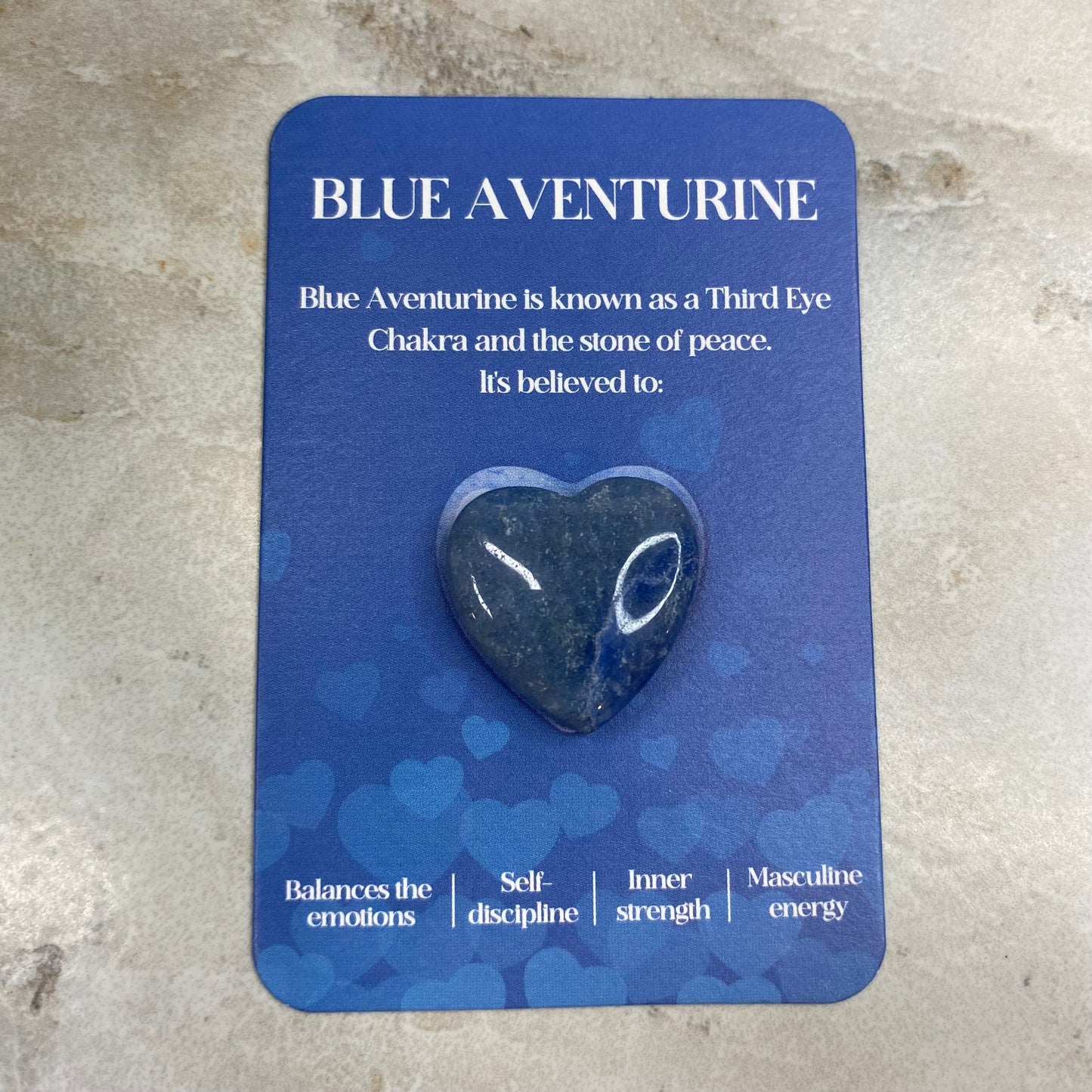 Heart Stone & Description Card