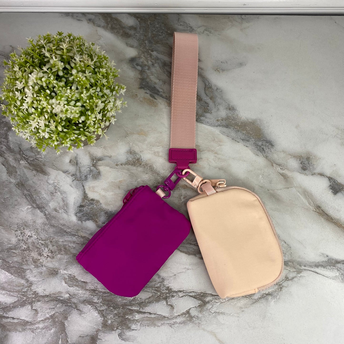 Nylon Wristlet + Double Mini Wallet Set