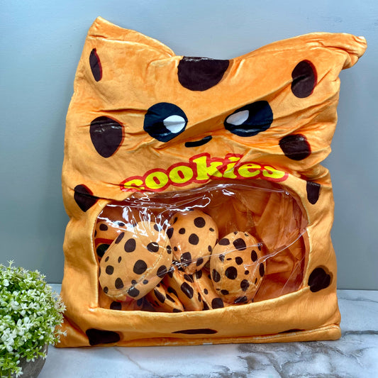 Stuffed Bag of Cookies Toy - Orange