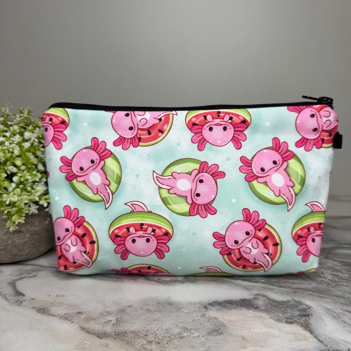 Pouch - Axolotl Watermelon