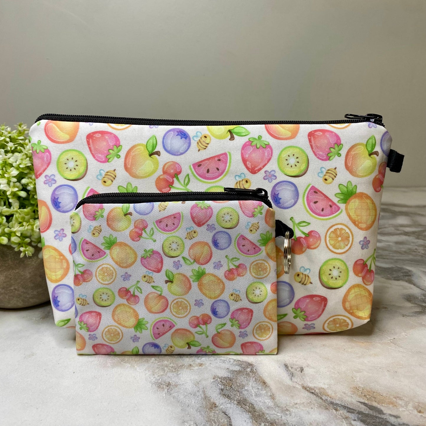 Pouch & Mini Pouch Bundled Set - Fruit & Bees