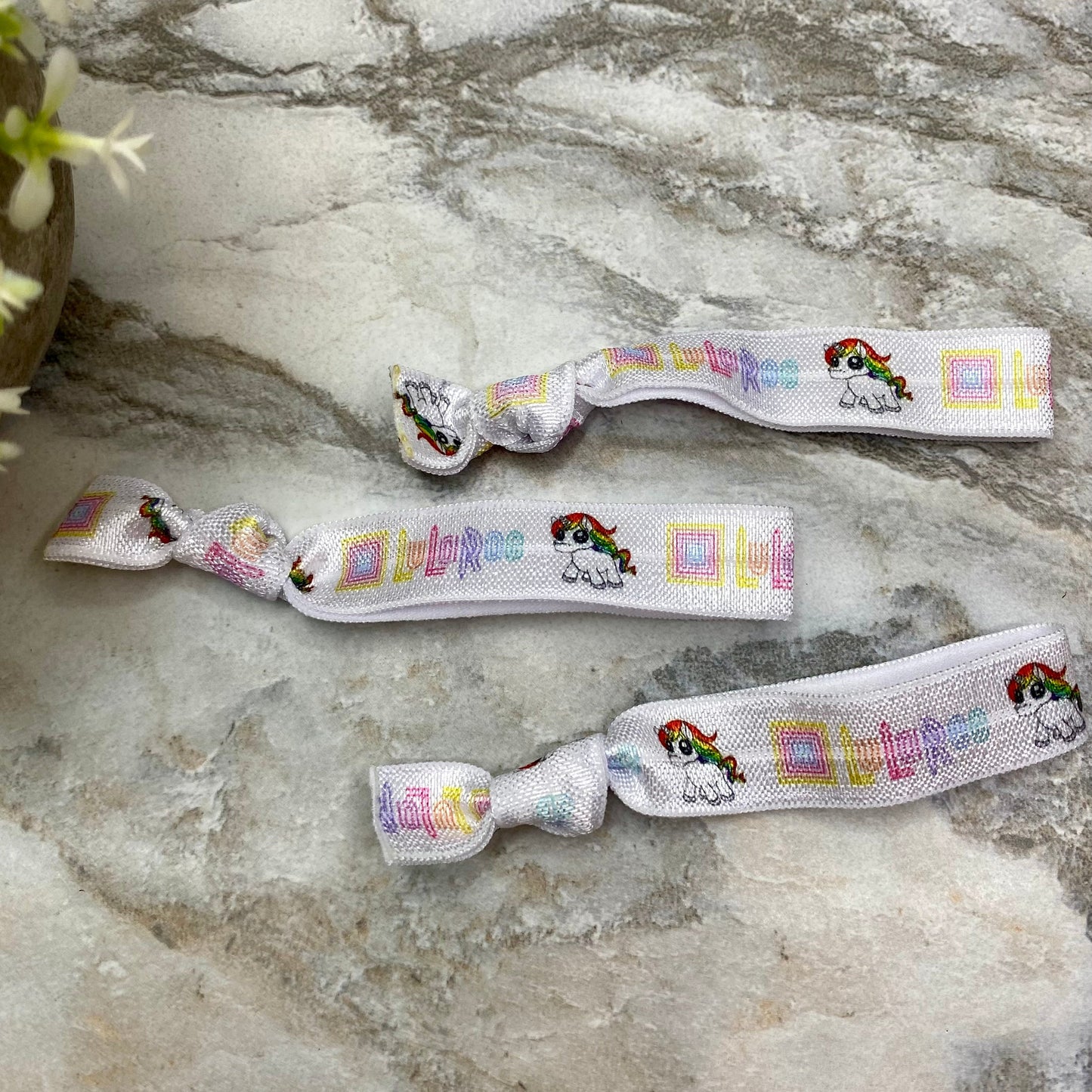 Hair Tie - White Lularoe Unicorn