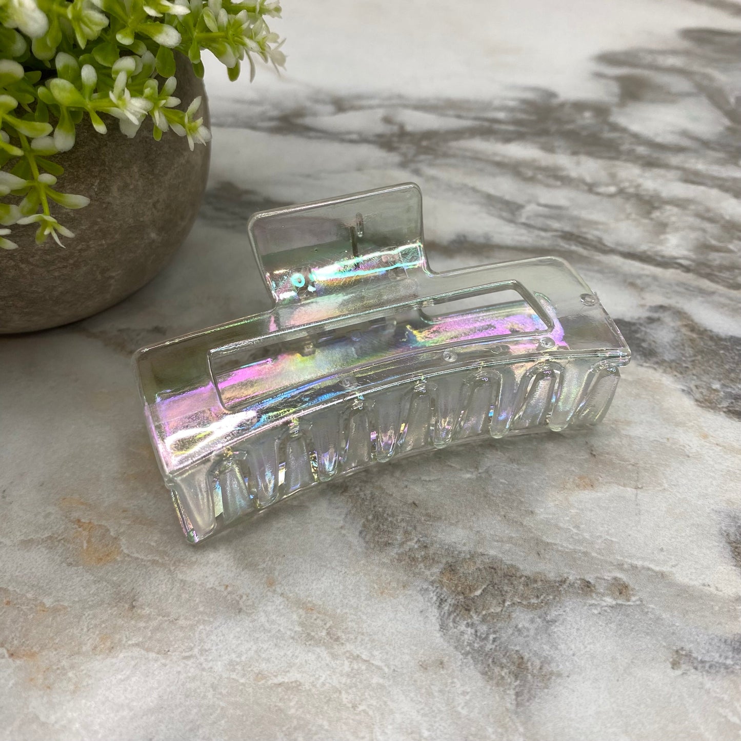 Hair Clip - Clear Holographic