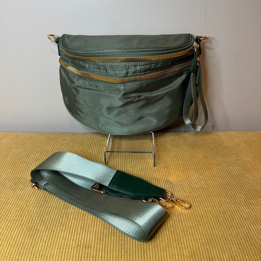 The Roni Nylon Crossbody - Solid Olive - PREORDER