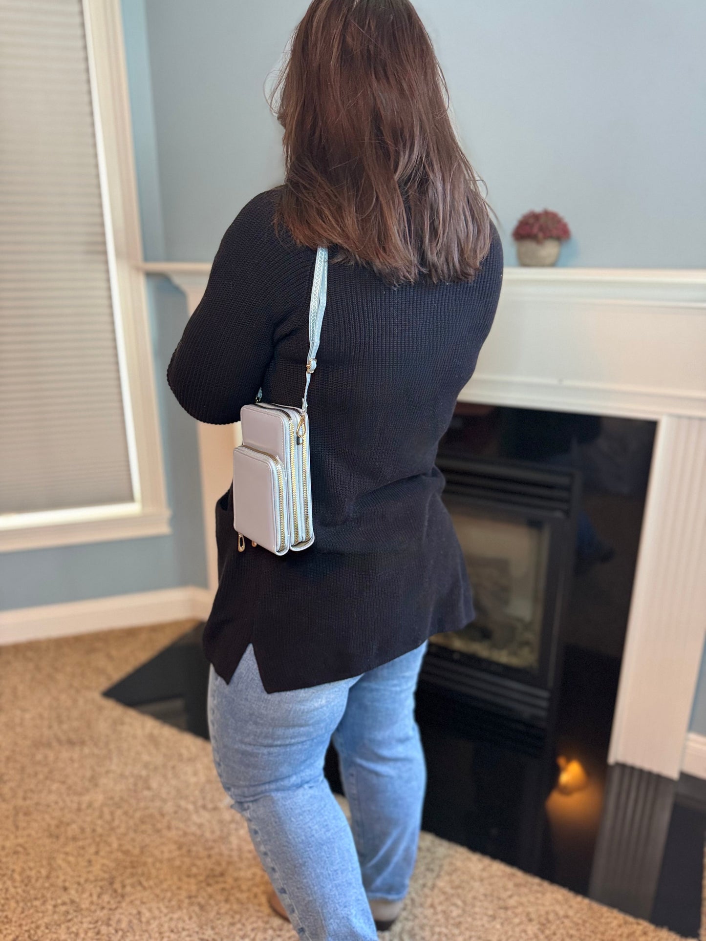 Ivy Crossbody Wallet + Purse - Grey