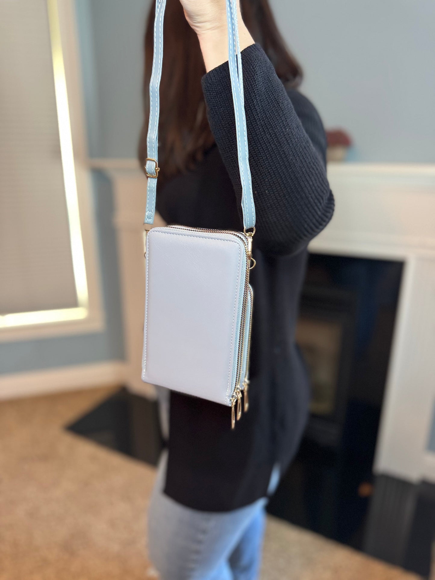 Ivy Crossbody Wallet + Purse - Grey