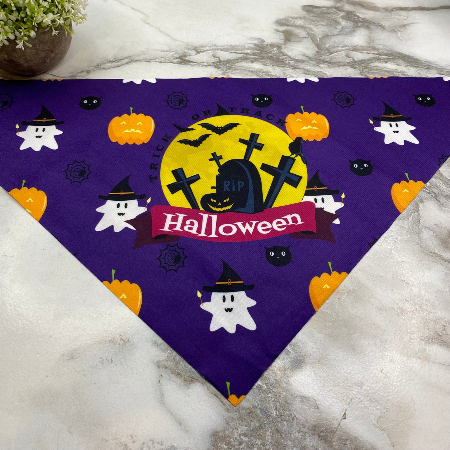 Dog Bandana - Halloween - Moon Graveyard