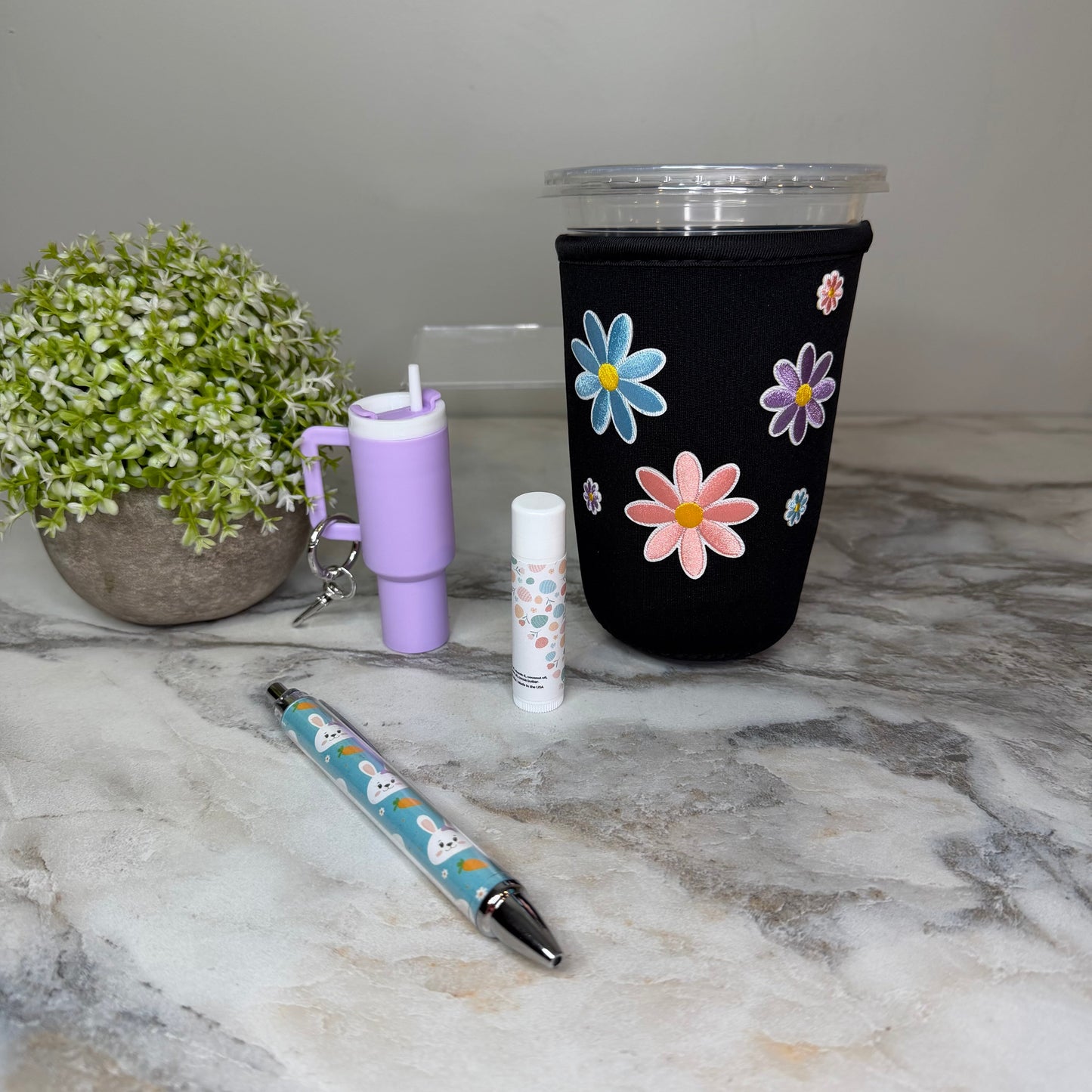 Bundled Set - Floral Patches Black