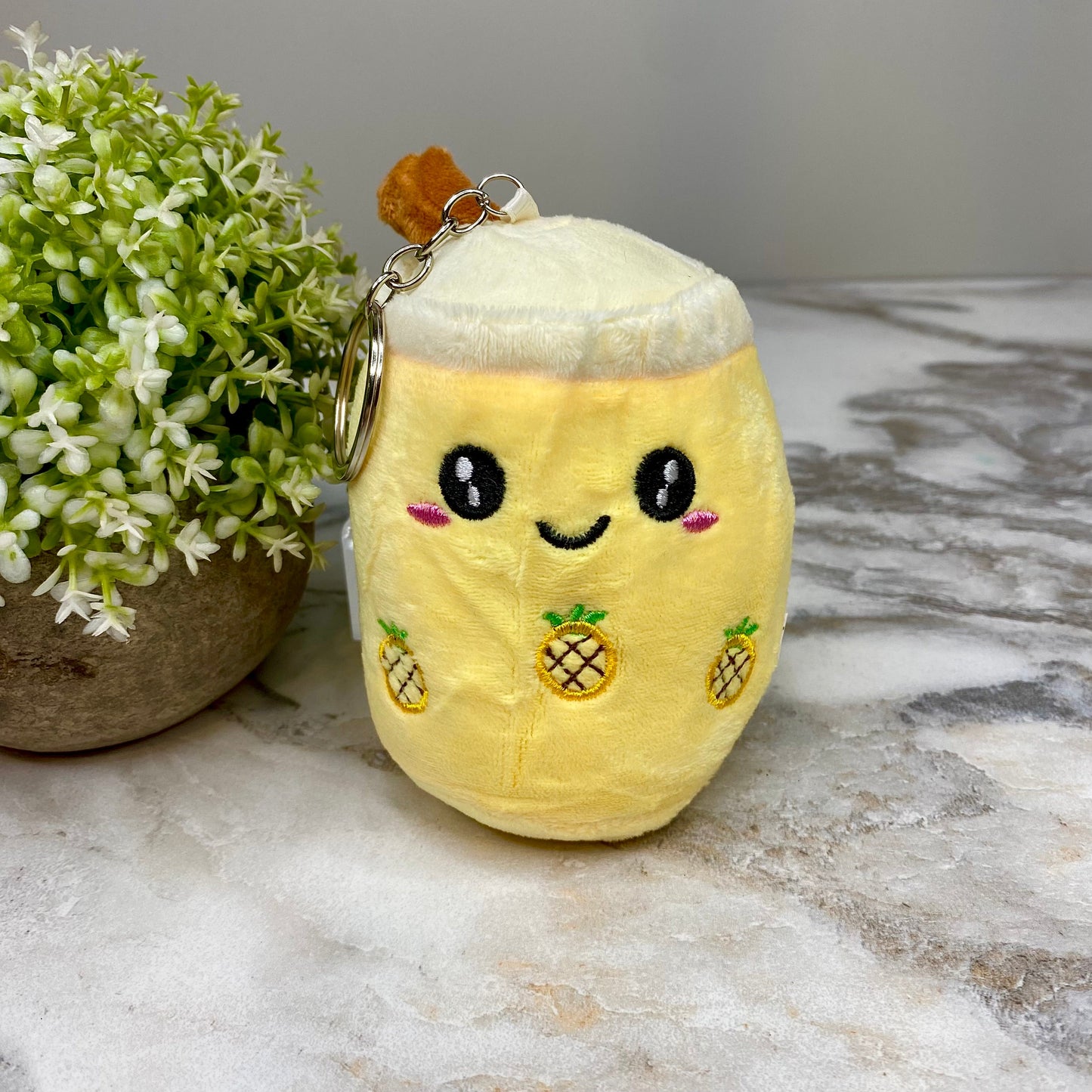 Keychain Toy - Plush Bubble Tea Boba