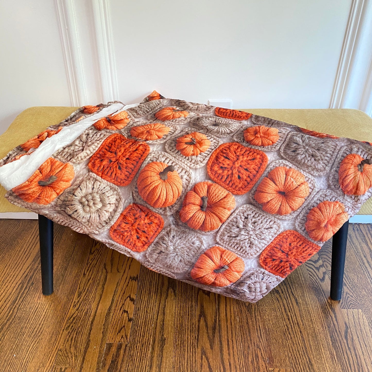 Blanket - Halloween - Knit Pumpkins