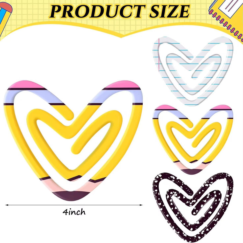 Jumbo Paperclip - Heart Pencil