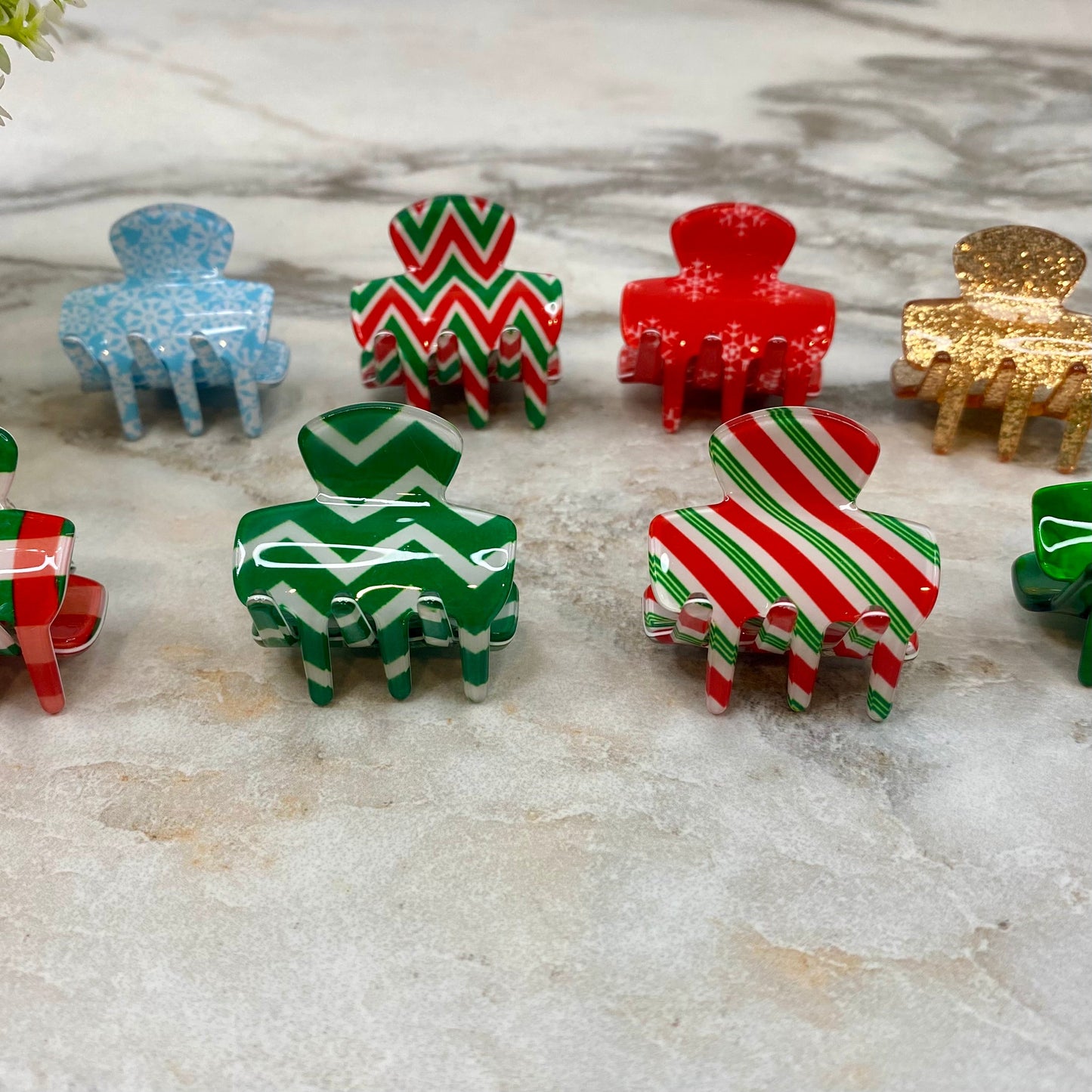 Hair Clip - Christmas Pattern Mix