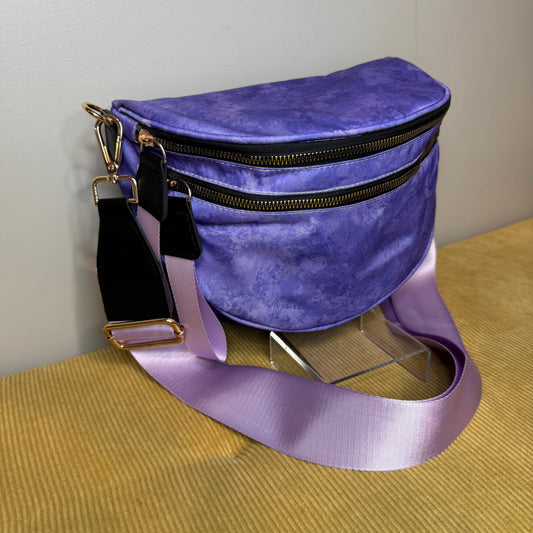 The Roni Nylon Crossbody - Purple Acid Wash