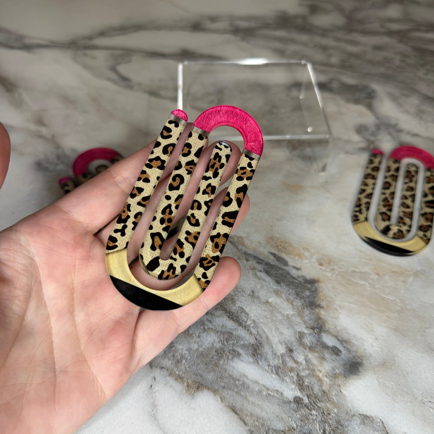 Jumbo Paperclip - Pencil Animal Print