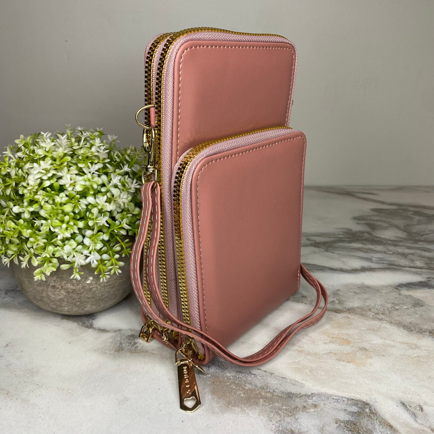 Ivy Crossbody Wallet + Purse - Medium Pink