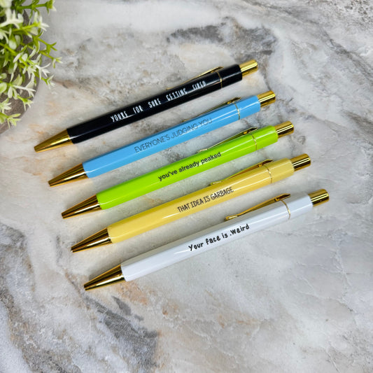 Pen - Demotivational Snarky Work Set