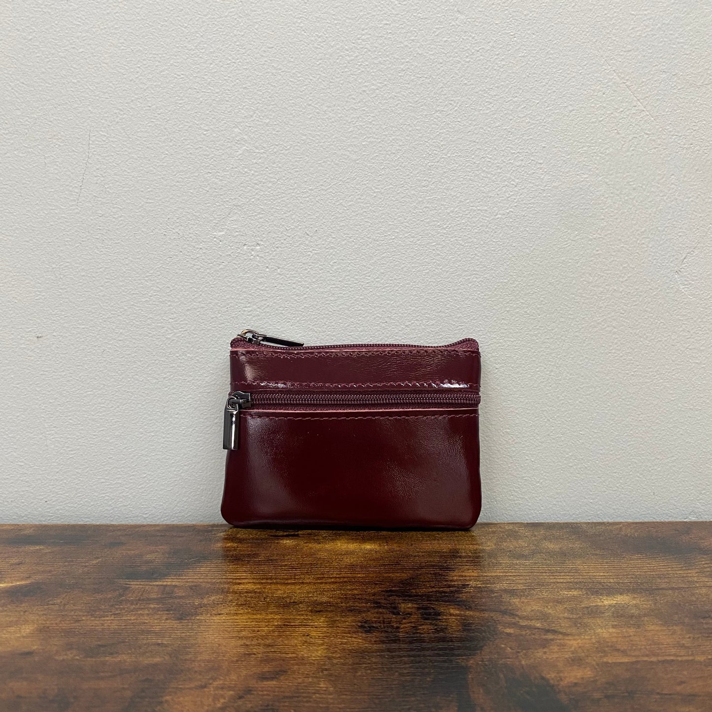 Card Holder Wallet Keychain - Genuine Leather