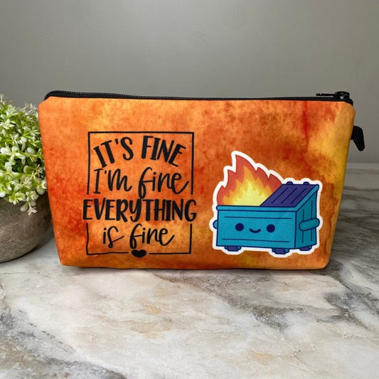 Pouch - Everything Is Fine Dumpster Fire