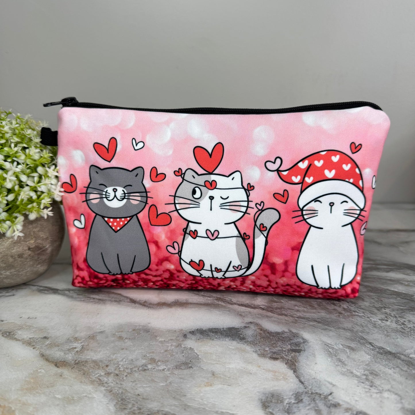 Pouch - Heart Cats