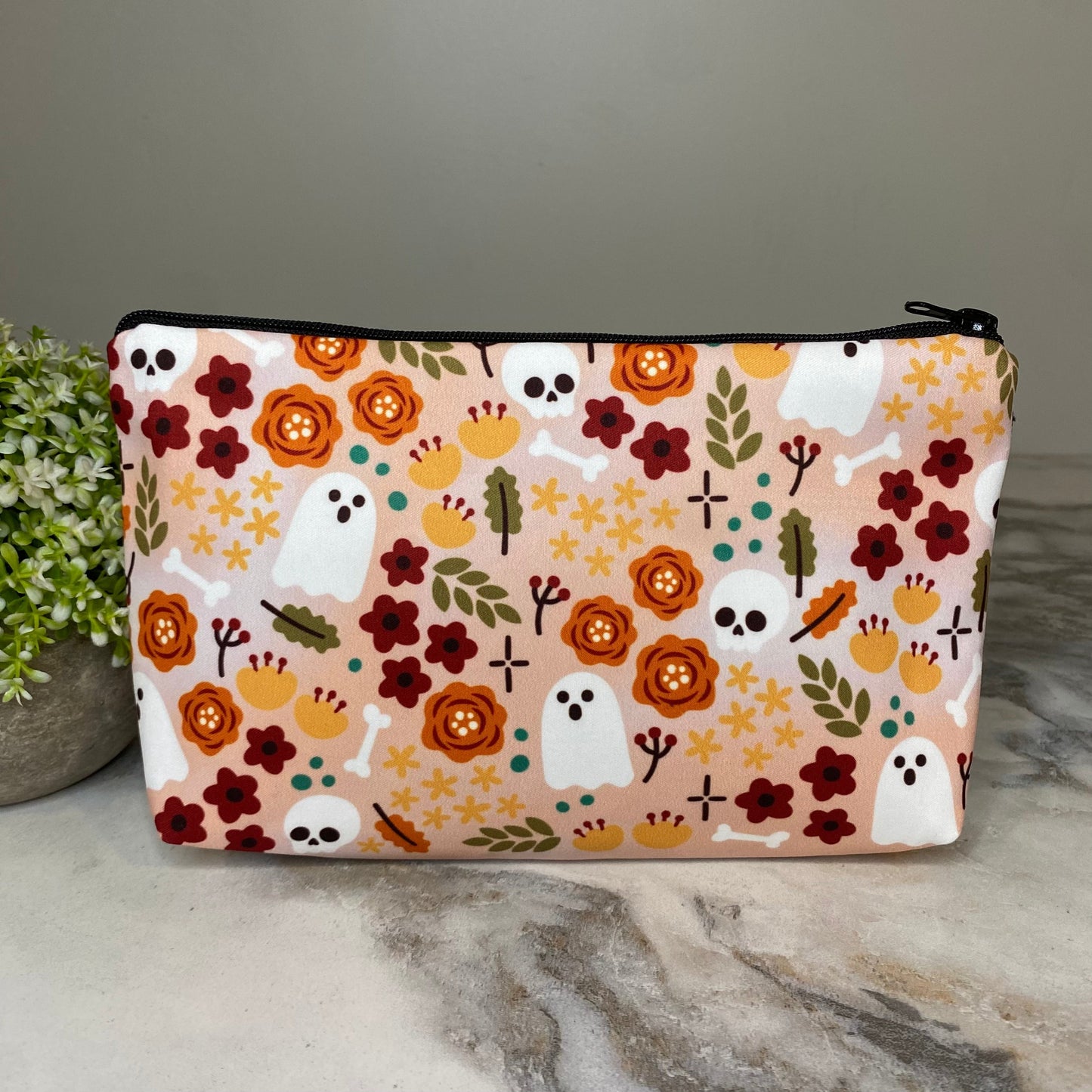 Pouch - Halloween Floral Ghost