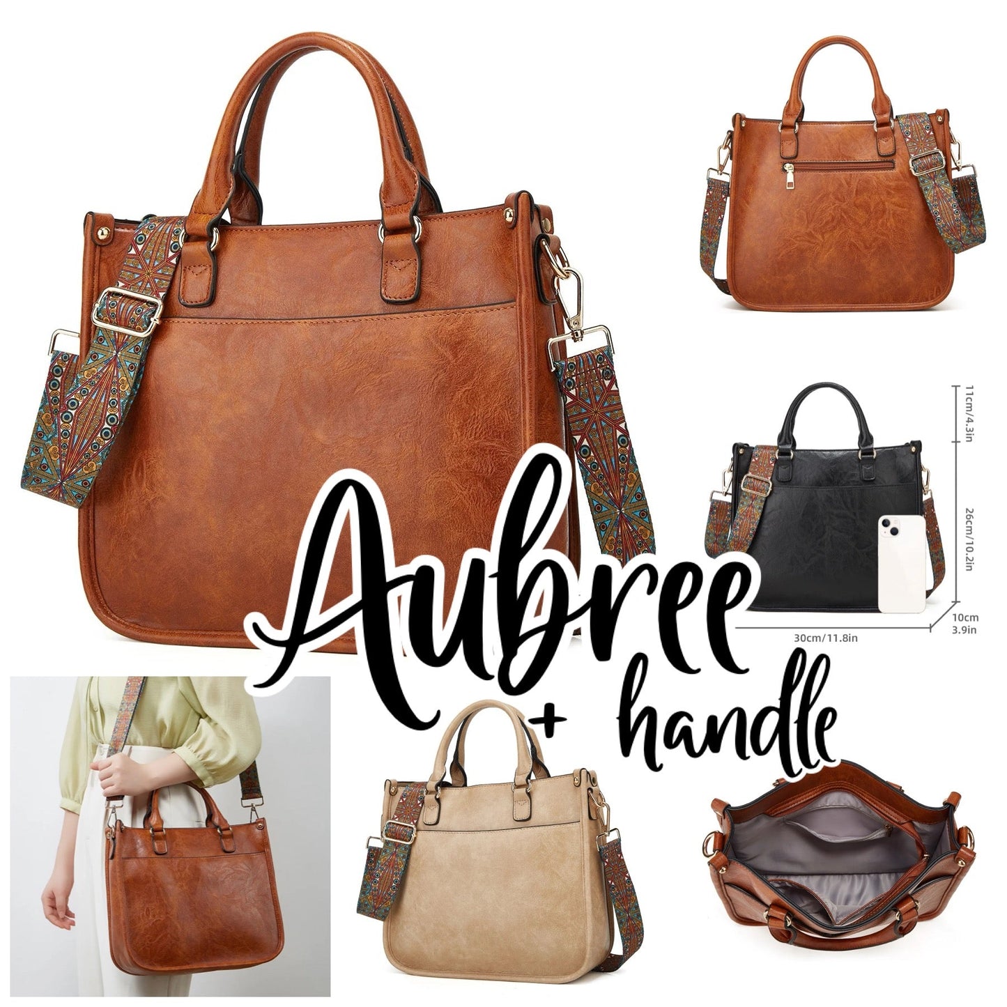 Aubree + Handle - Crossbody Purse