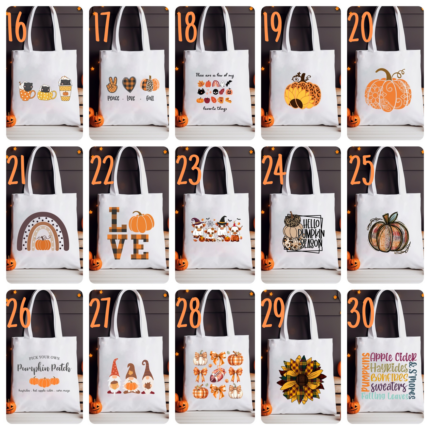 Tote Bag - Fall & Halloween - PREORDER