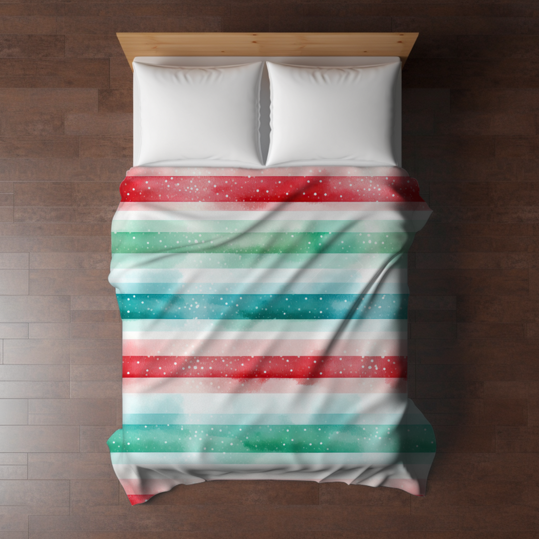 Blanket - Christmas - Red Green Stripe