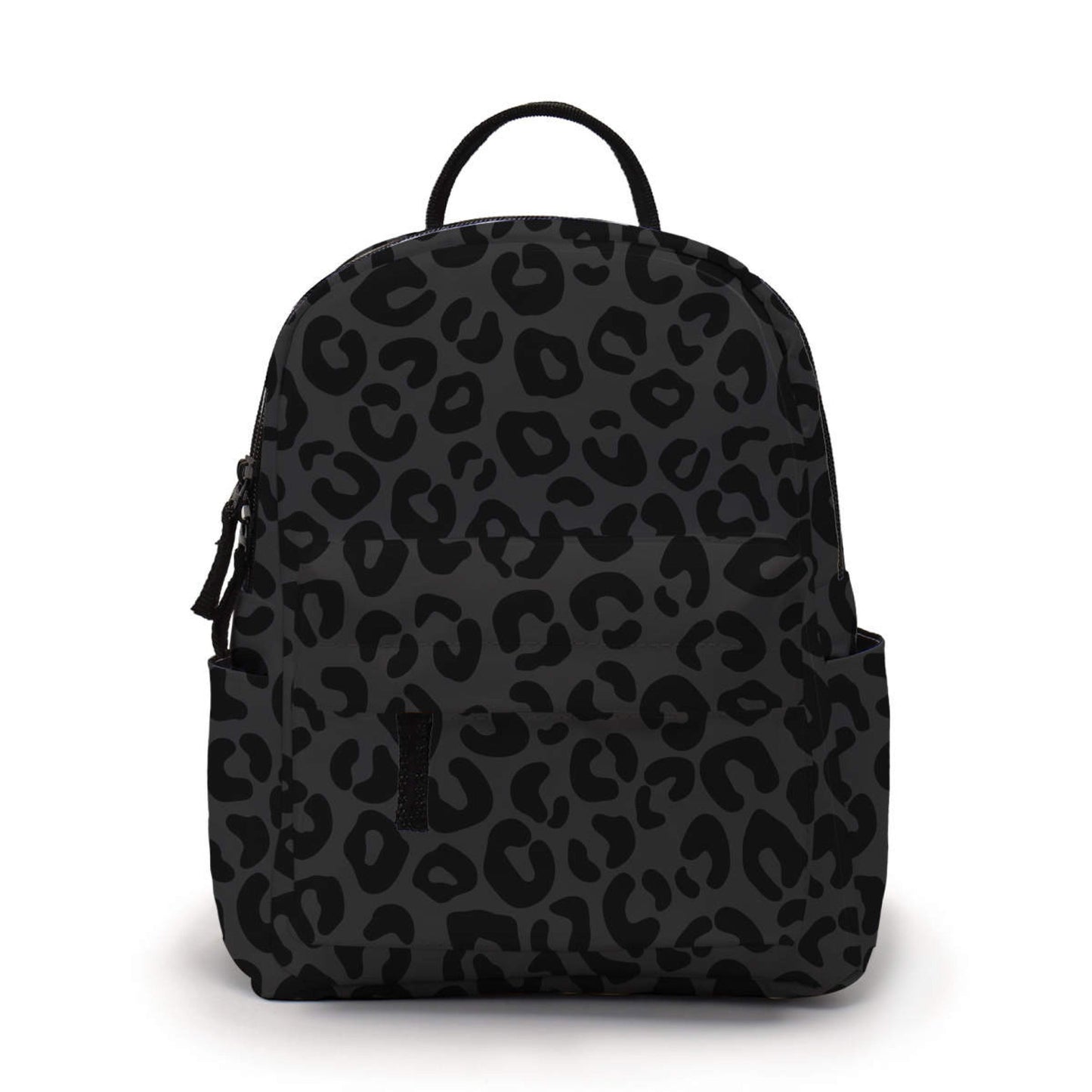 Mini Backpack - Black on Black Leopard Animal Print