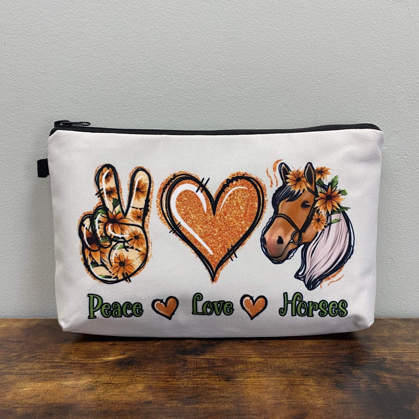 Pouch - Horse, Peace Love Horses